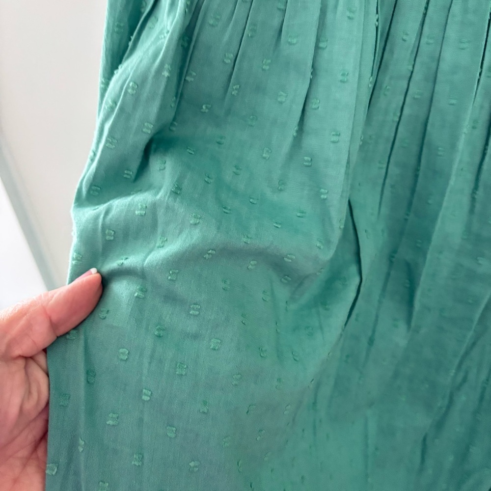 Old Navy Swiss Dot Midi Dress Green Cottagecore Coastal Grandma - Picture 10 of 12